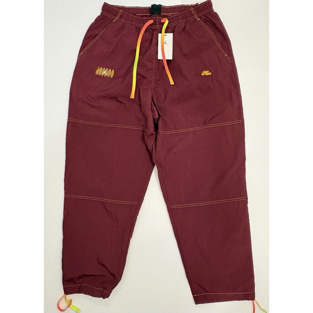 Nike Jordan Pants Mens XXL Flight MVP Woven Joggers Cherrywood NWT